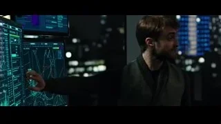 young man interacting with monitors, cityscape — Now You See Me 2