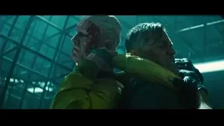 Man with bloody face fighting — Deadpool 2