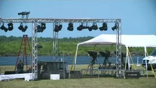 NASA KSC tent with stage and van — Elon Musk: Return to Space