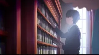 Young man looking at books in library — I Want To Eat Your Pancreas