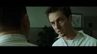 man's face with serious expression — Fight Club
