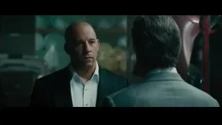Bald man in suit in factory — Furious Seven