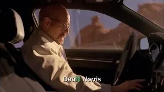 elderly man driving car in desert — Breaking Bad