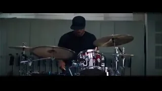 Man playing drums in recording studio — La La Land