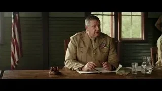 Elderly man in military uniform at desk — Hacksaw Ridge