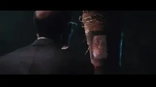 Face peeking from behind wooden pole — Iron Man