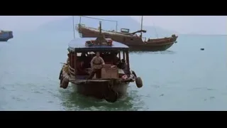 people on small boat on ocean — Bruce Lee: Enter The Dragon