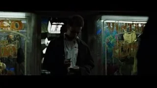 Man and woman by graffiti store window — Fight Club