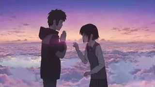 Two young men holding hands on mountain — Your Name
