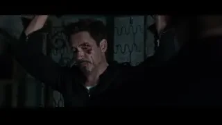 Man in black hoodie with blood — Iron Man 3