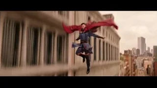 Superhero flying with red cape and sword — Doctor Strange 2