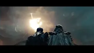 cloudy sky with bright light and streaks — Superman: Man of Steel