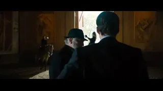two men with hats in wooden room — John Wick: Chapter 4