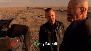 Two men inspecting car in desert — Breaking Bad