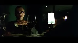 Man in suit and sunglasses with wine — The Matrix
