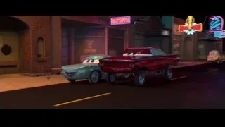 Cars characters on street at night — Cars