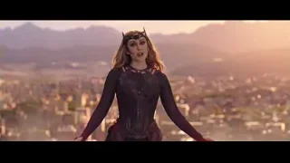 Woman with horns overlooking cityscape — Doctor Strange 2