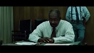 man at desk with uniformed man — Fight Club
