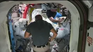 Two men working in space station — Elon Musk: Return to Space