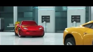 Red sports car in modern building with ATMs — Cars 3