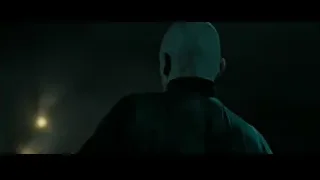 man with eyes closed in dark eerie setting — Harry Potter and the Deathly Hallows 2