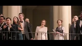 people on balcony in formal attire — Doctor Strange 2