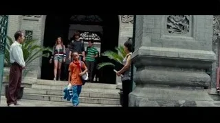 Young girl walking on street with soldier — The Karate Kid