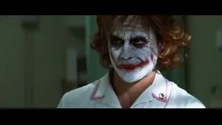 Joker's face with white paint — Batman: The Dark Knight