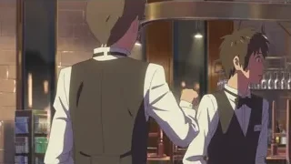 Two men in bar — Your Name