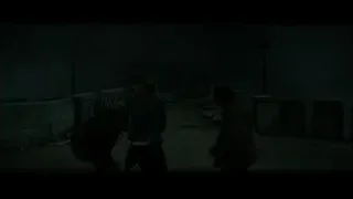 Three people walking in cemetery at night — Harry Potter and the Deathly Hallows 2