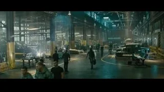 Busy industrial workshop with machinery — Furious Seven