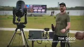 two men with video camera and screen — Elon Musk: Return to Space