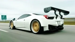 white sports car driving on highway — Sports Cars