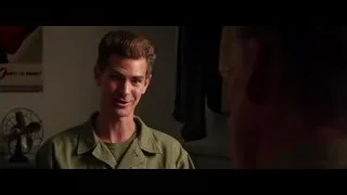 man in uniform looking at woman — Hacksaw Ridge