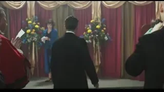 Young man giving speech behind podium — Peaky Blinders