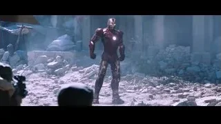Iron Man with sword in rubble — Iron Man