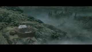 Castle and hut on rocky cliff — Harry Potter and the Goblet of Fire