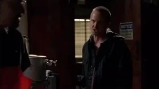 bald man in kitchen with pots — Breaking Bad