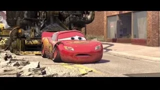 Lightning McQueen car by bulldozer — Cars