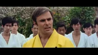 man in yellow karate uniform martial arts stance — Bruce Lee: Enter The Dragon