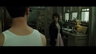 woman in black coat in dimly lit room — Fight Club