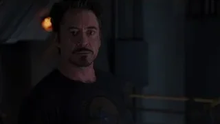 Robert Downey Jr in black t-shirt — The Avengers