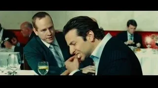 two men in suits at restaurant — Limitless