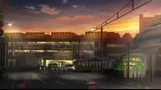 city street with tram at sunset — I Want To Eat Your Pancreas
