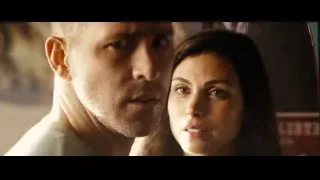 close-up of man and woman's faces — Deadpool 2