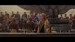 Man on throne with eagle statue — Gladiator