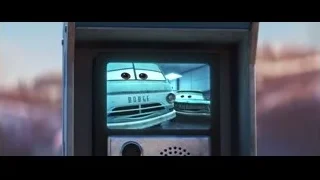 Electronic device displaying two cartoon cars — Cars 3