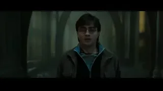 Harry Potter in dimly lit hallway — Harry Potter and the Deathly Hallows 2
