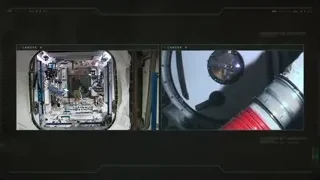 person's face through space station window — Elon Musk: Return to Space