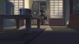 person sitting by window in tatami room — Your Name